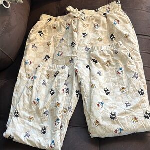 Forever 21 Kids Cartoon Print Joggers - Cream